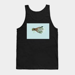 Lily-of-the-valley Bouquet in brown paper wrapping Tank Top